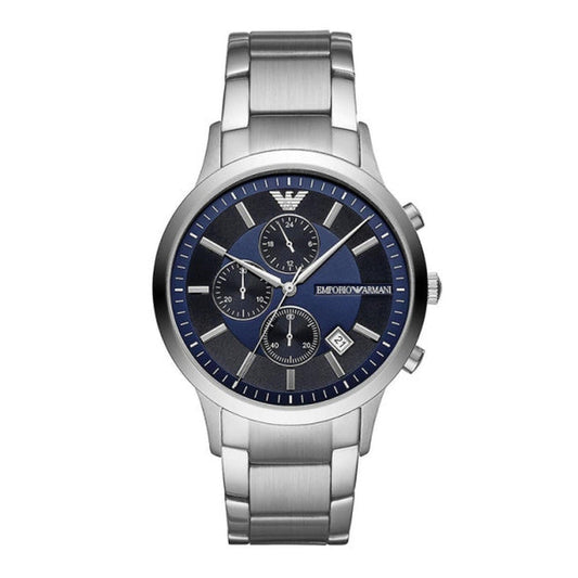 Emporio Armani Renato chronograaf quartz blauwe wijzerplaat Herenhorloge AR11164