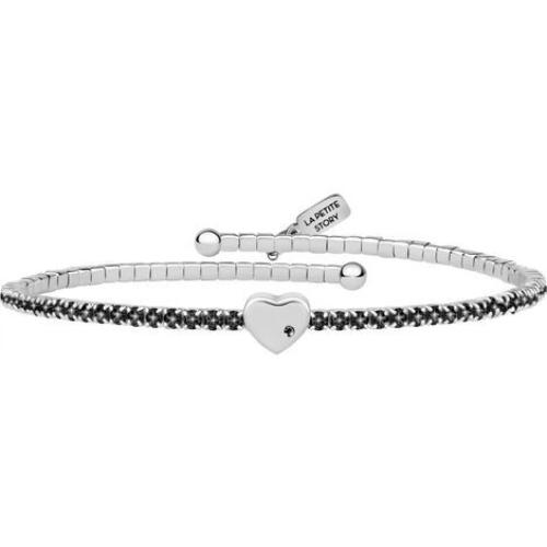 LA PETITE STORY LPS05AQJ12 Bracelet in steel and black crystal