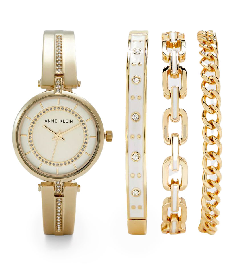 Anne Klein armbanden en horloge goudkleurig